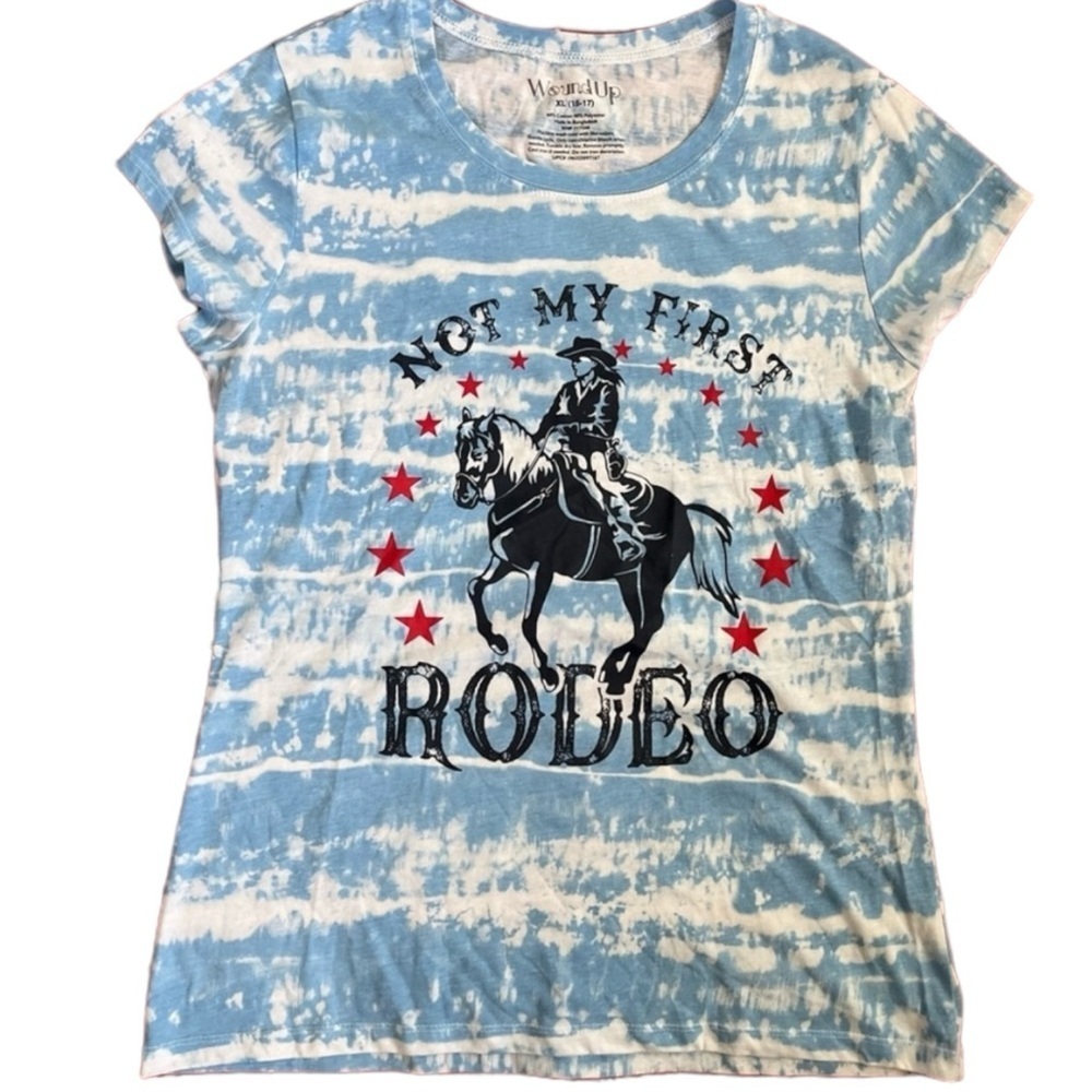Woman's XL blue tie dye shirt. #Cowgirl #Tiedye #Blue  #Rodeo #Country#Cowboy
